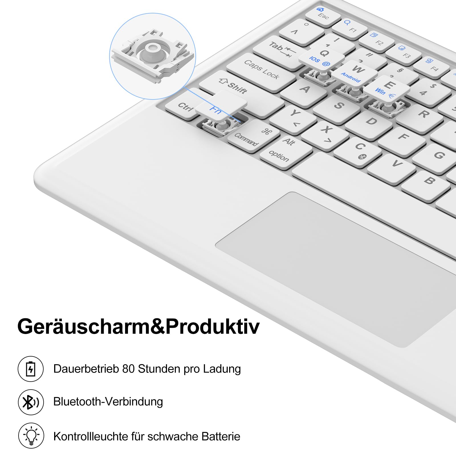 Logitech Combo Touch Apple iPad Air 11 (2025/2024) Toetsenbord Hoes QWERTY Grijs