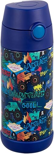 Termo Snug para niños Botella de agua aislada al vacío con popote