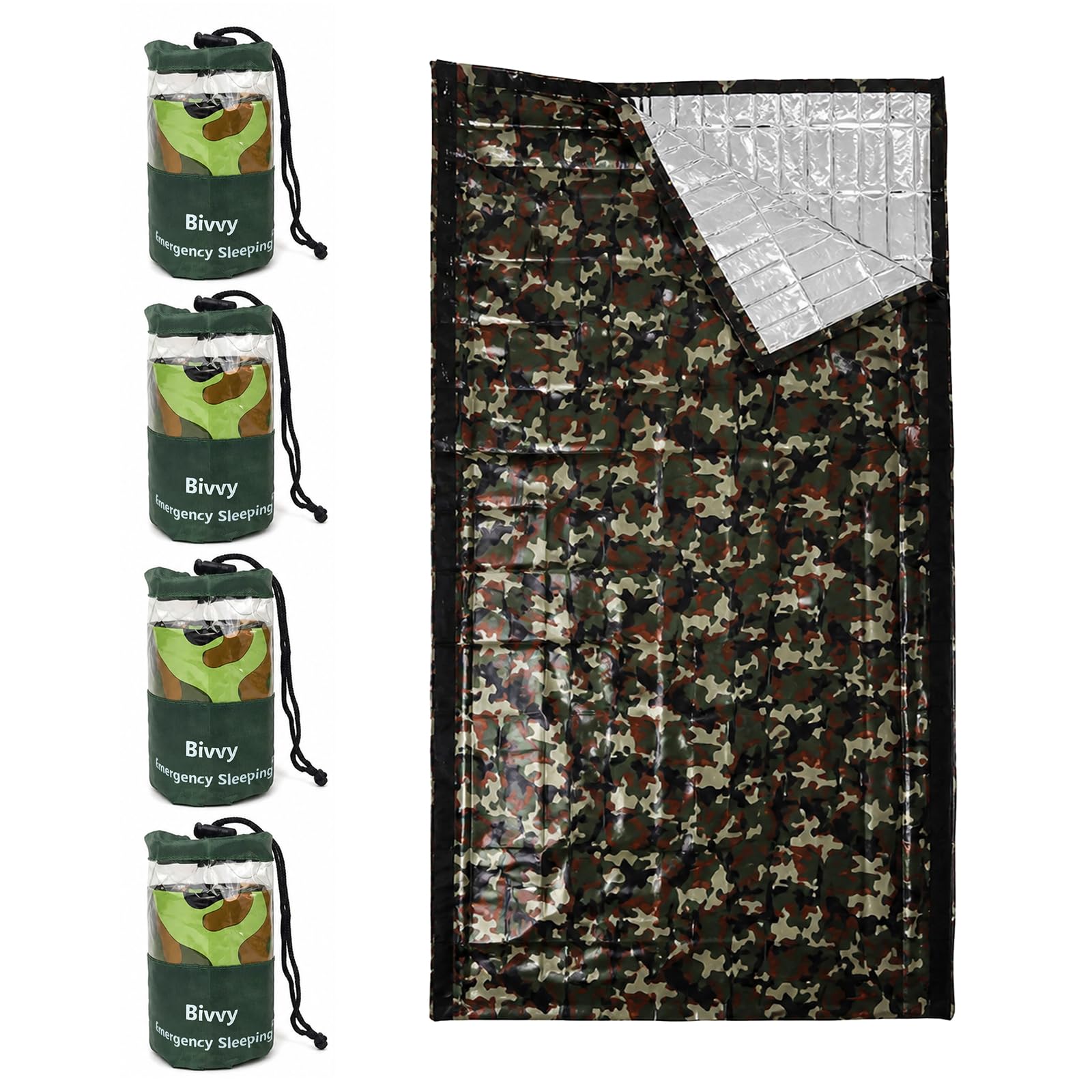 Camouflage Survival Blanket - Emergency Sleeping Bag -10