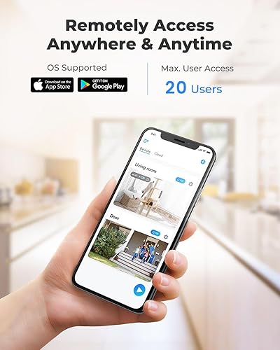 Miniatura 7 de Reolink Paquete de sistema de cámara de seguridad PoE de 5MP, 8 cámaras PoE inteligentes de detección de vehículos humanos de 5MP, cámaras IP domo,
