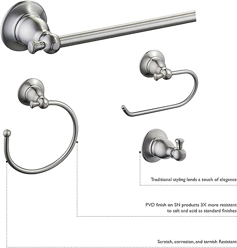 Miniatura 4 de Design House 561076 Oakmont - Toallero de níquel satinado, 1 unidad (paquete de 2)