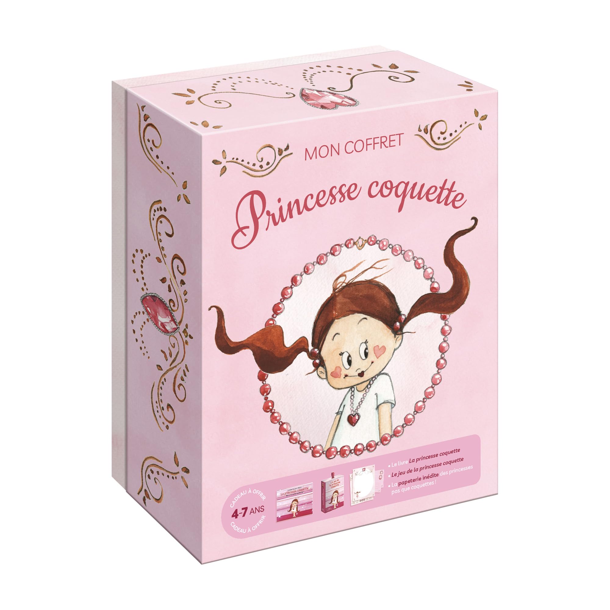 Mon coffret Princesse coquette: Avec 1 livre, 1 jeu et de la papeterie inédite