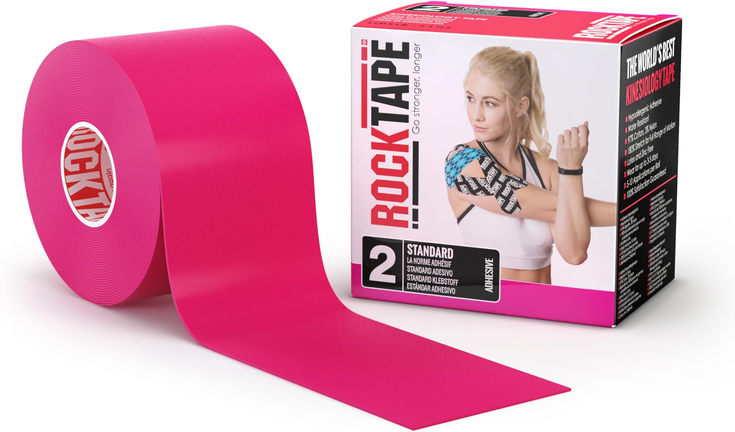 Unisex Uncut Std Kinesiologie Tape Elastisches Therapeutisches Sportband für Schulter, Knöchel, Ellenbogen, Handgelenk, Schienbeinschienen und Knie Unterstützung