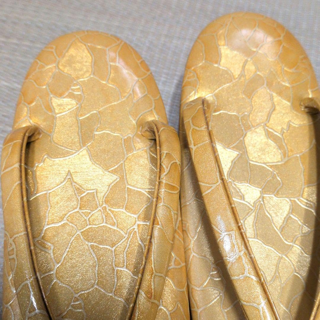 金鷲本舗 ゴールド 草履とバッグセット フォーマル 金鷲謹製「帝王貝紫