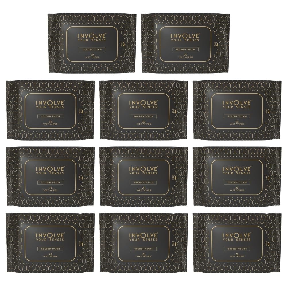 Involve Daily Cleansing Facial Wipes -Golden Touch - 20N Each - Pack of 11 | Wet Wipes for Face with Aloe Vera| Makeup Remover Wipes-image-18