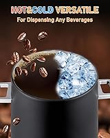 Vista 4 de Urna de café con soporte para combustible, dispensadores de bebidas de acero inoxidable de 3.5 galones/13L para café, té, agua caliente, dispensador