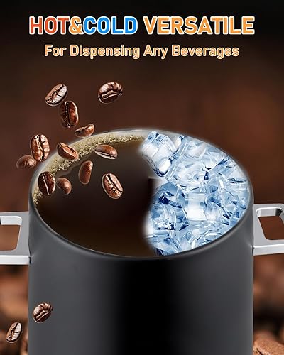 Miniatura 4 de Urna de café con soporte para combustible, dispensadores de bebidas de acero inoxidable de 3.2 galones12L para café, té, agua caliente, dispensador