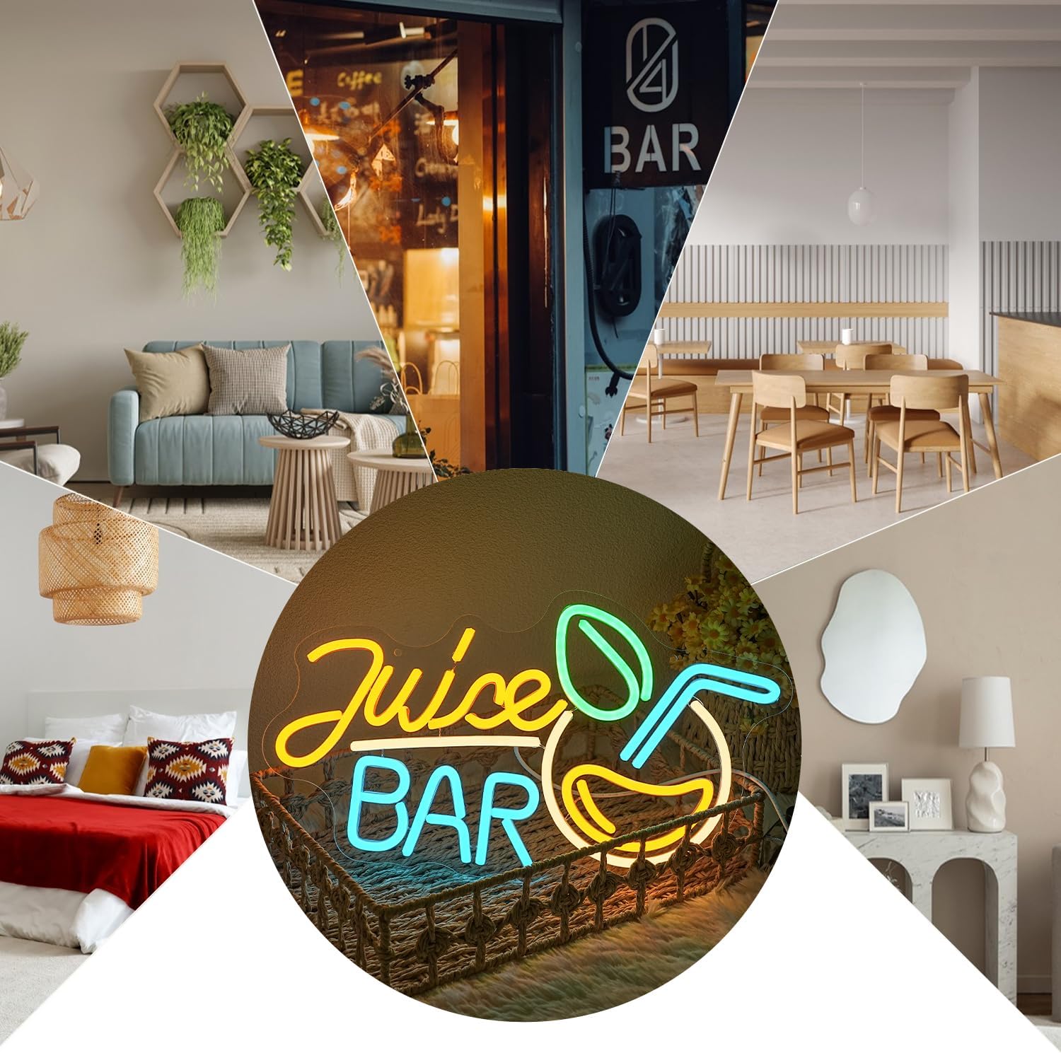 Juice Bar Neon Sign for Wall Decor, Dimmable Bar Neon Light, Juice Led Light up Sign for Pub,Juice Shop,Bedroom,Party Decoration