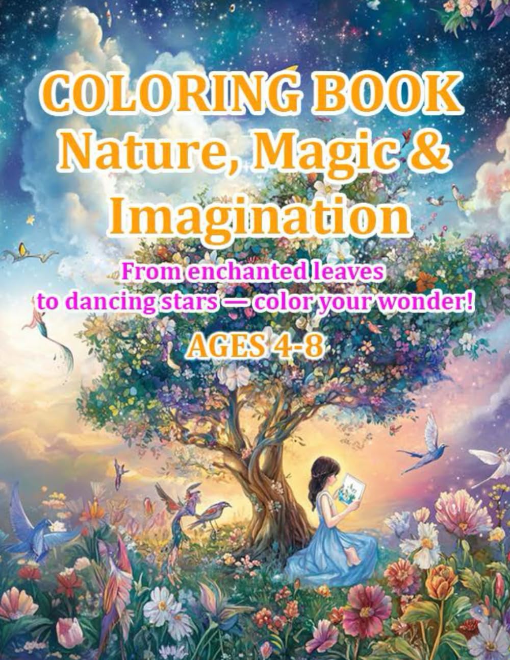 Coloring Book: Nature, Magic & Imagination