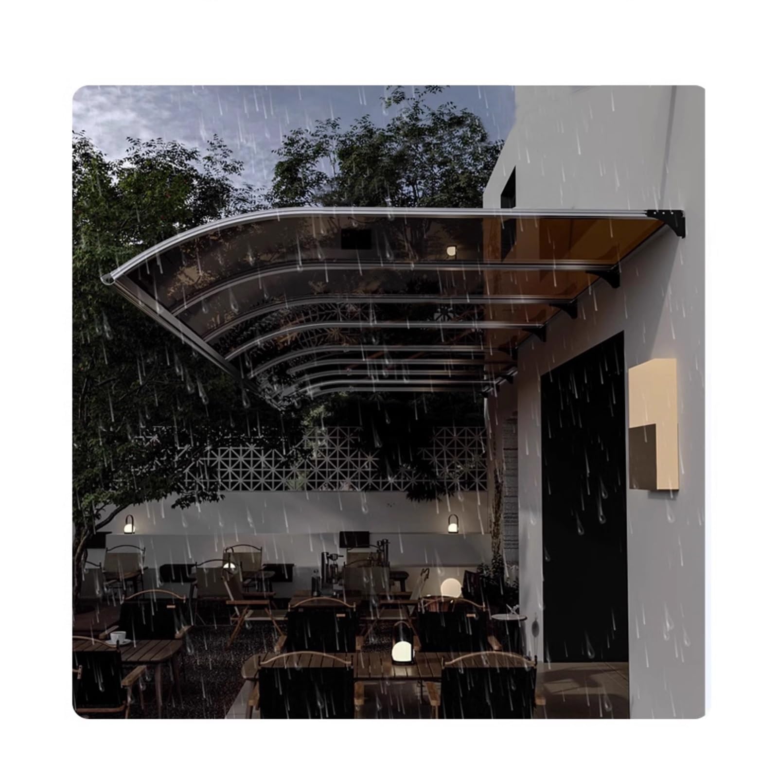 Moderna copertura per patio e veranda, per veranda e balcone, facile da installare, 140 x 239,8 cm, resistente copertura per porte anteriori e posteriori