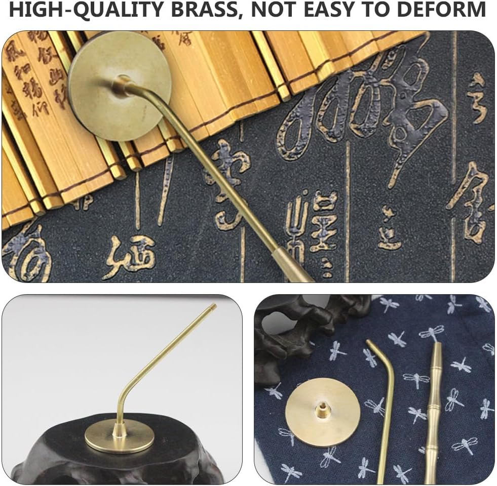 Press Ash Mold Cone Making Tools Brass Tool Tea Burnercandle Supplies Kit Fragrance Round Accessories Kits Snuffer - (Color: Copper, Size: 16x3.2x3.2cm)
