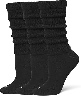 HUE Womens Slouch Socks Crew Boot Chunky Ribbed Cotton Scrunch