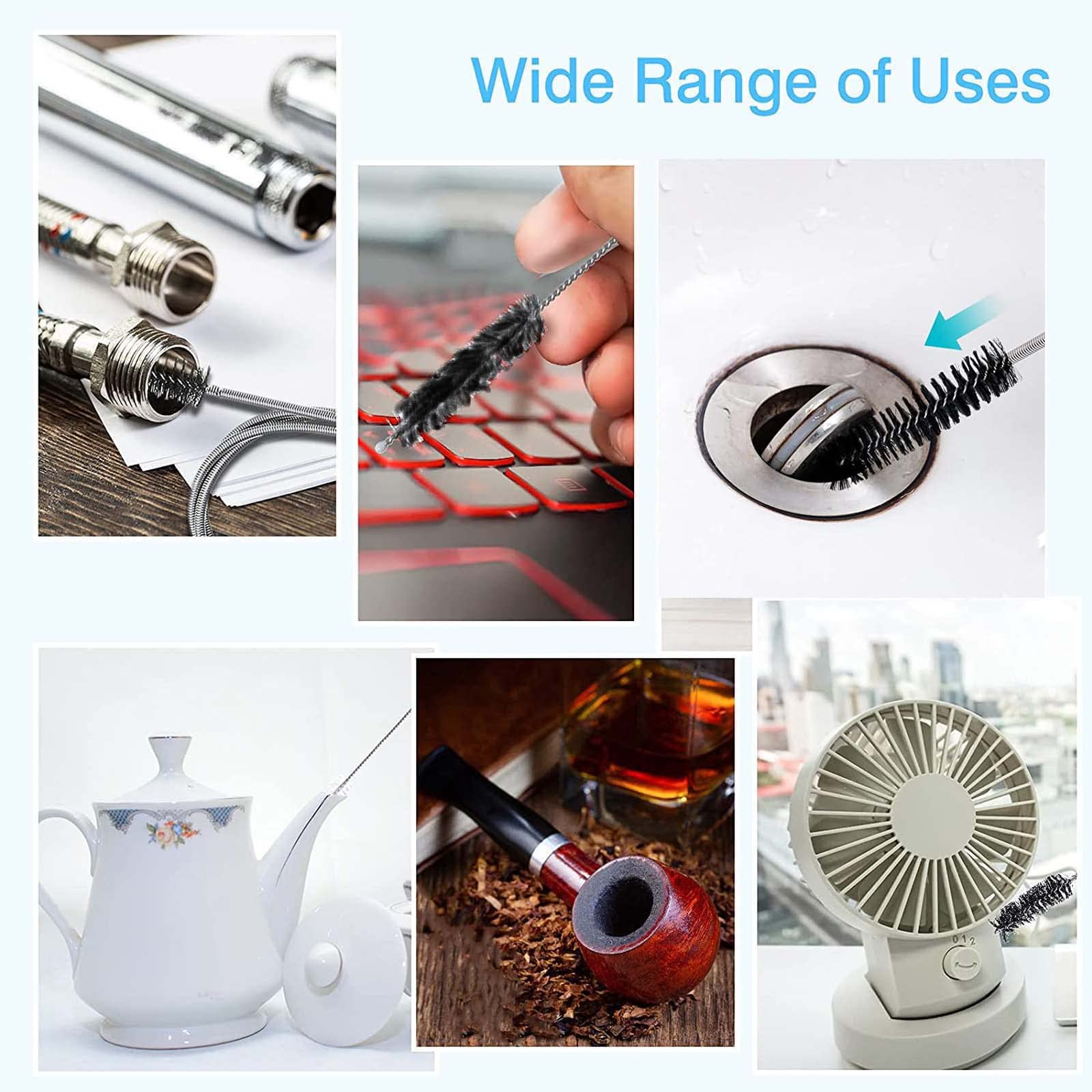 Spazzola Flessibile Per Pulizia Tubi A Doppia Testa - 155cm Per Scarichi E Condotti Stretti - Foto 8