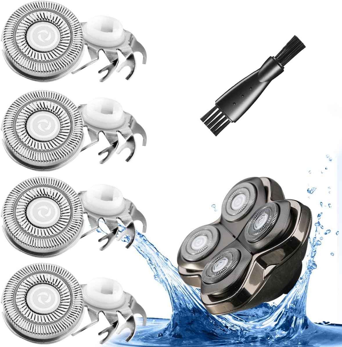 4 pcs Shaver Replacement Blades for Skull Shaver Pitbull Replacement Blades for Carver Pitbull Gold PRO/Platinum PRO/Silver PRO Pitbull Gold Replacement Heads