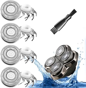 Skull Shaver Pitbull Replacement Blades 4 Pcs for Carver Pitbull Gold PRO/Platinum PRO/Silver PRO Pitbull Gold Replacement Head