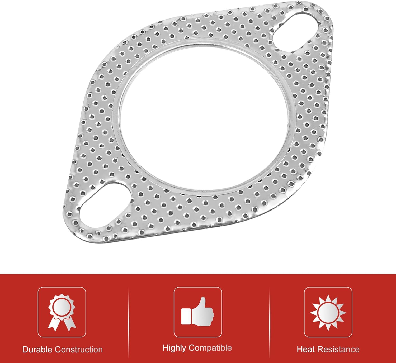 【年間ランキング6年連続受賞】 マフラーガスケット 2枚入り φ60 ターボガスケット 排気ガスケット フランジガスケット 金属リング