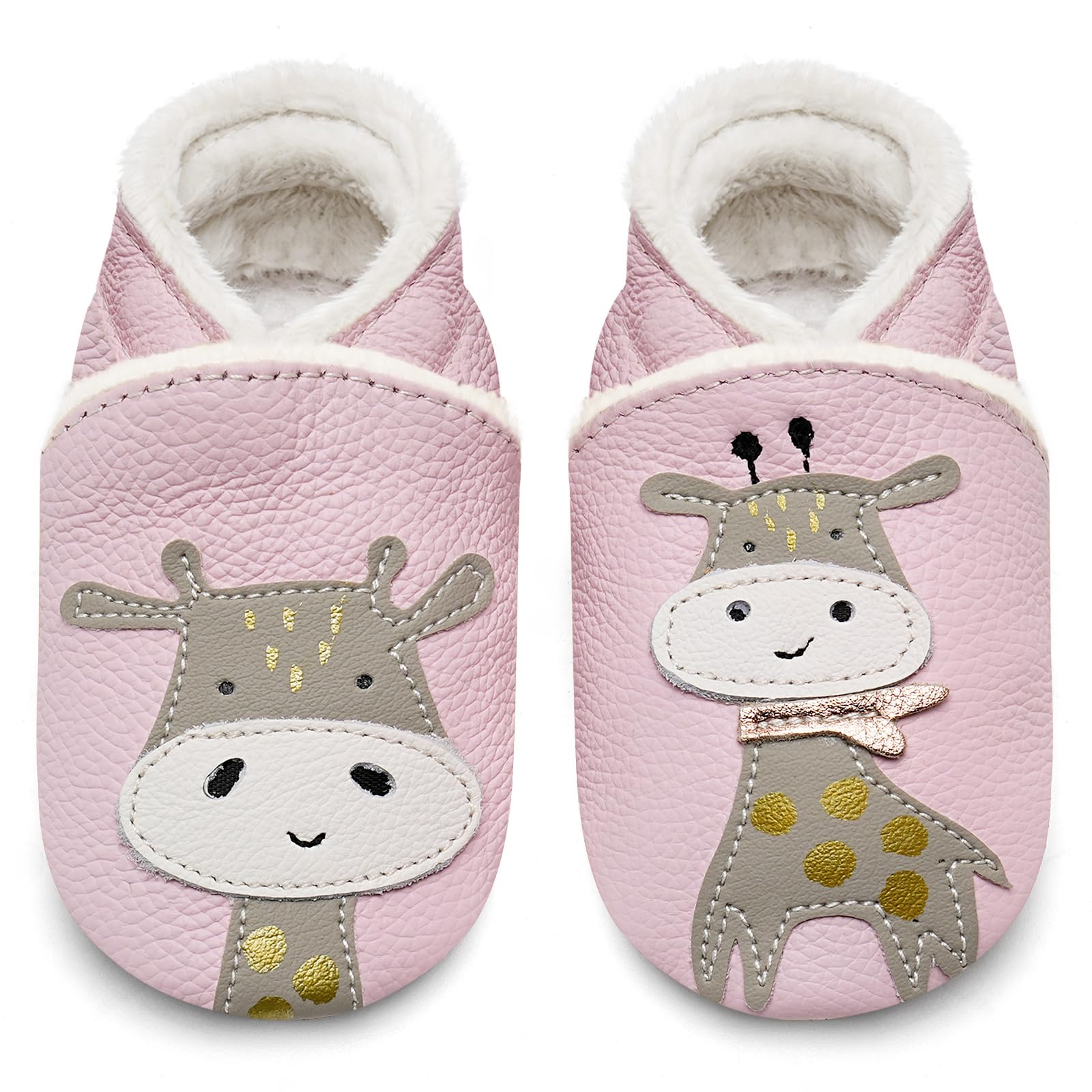 Scarpe Primi Passi Bimba Bimbo Invernali Scarpine Primi Passi Bambina Scarpine in Pelle Bambino Calda Fodera Pantofole Bambini
