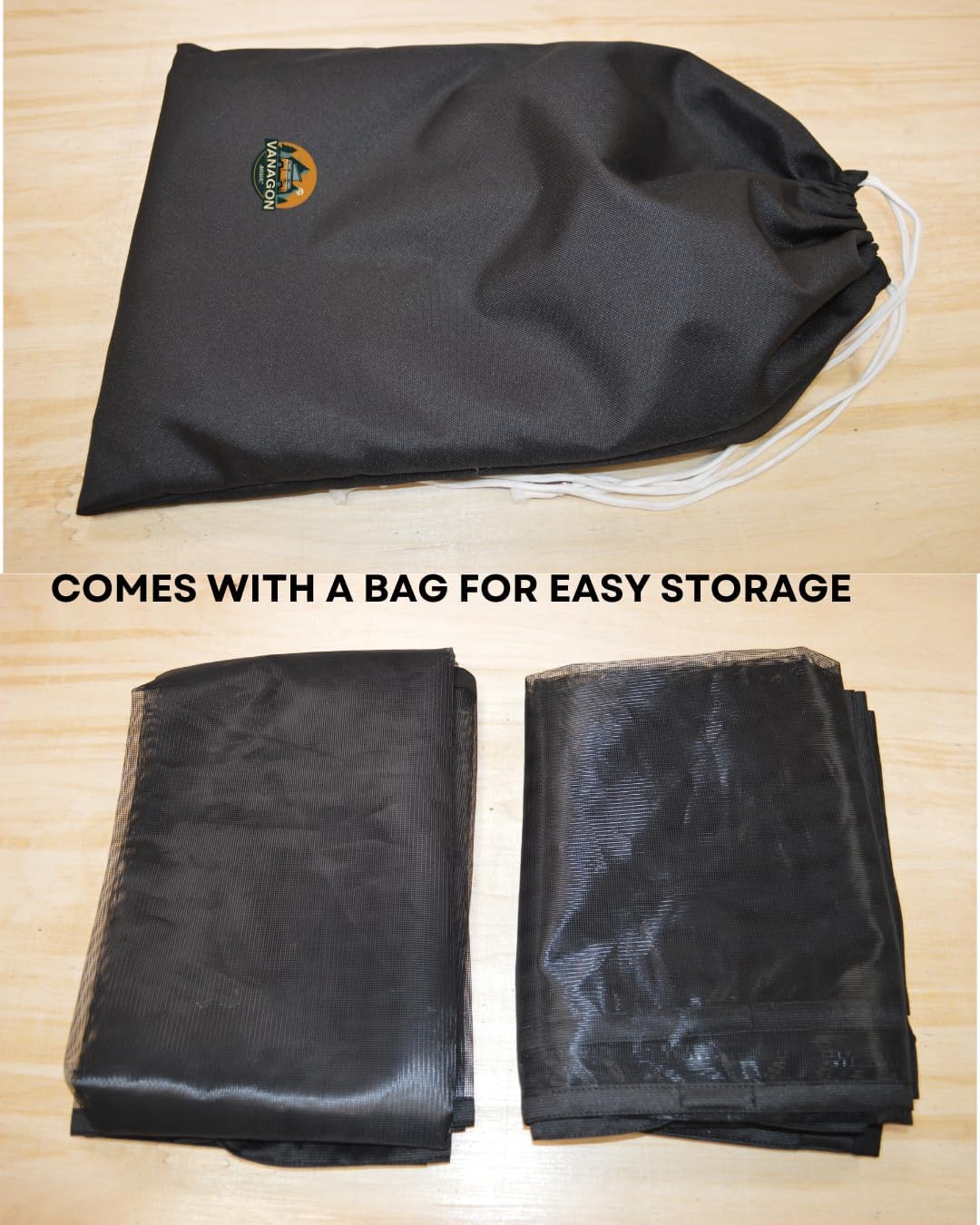 Magnetic Mosquito Mesh Screen 2PC Set Compatible with VW T4 Eurovan – Sliding Door & Rear Hatch