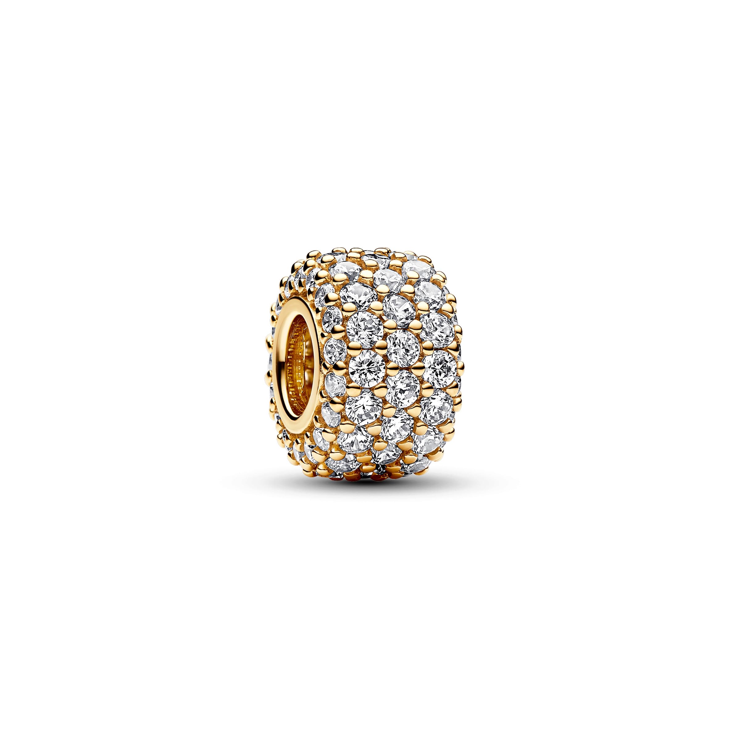 Pandora14k Gold-plated unique metal blend Cubic Zirconia Clear 762820C01