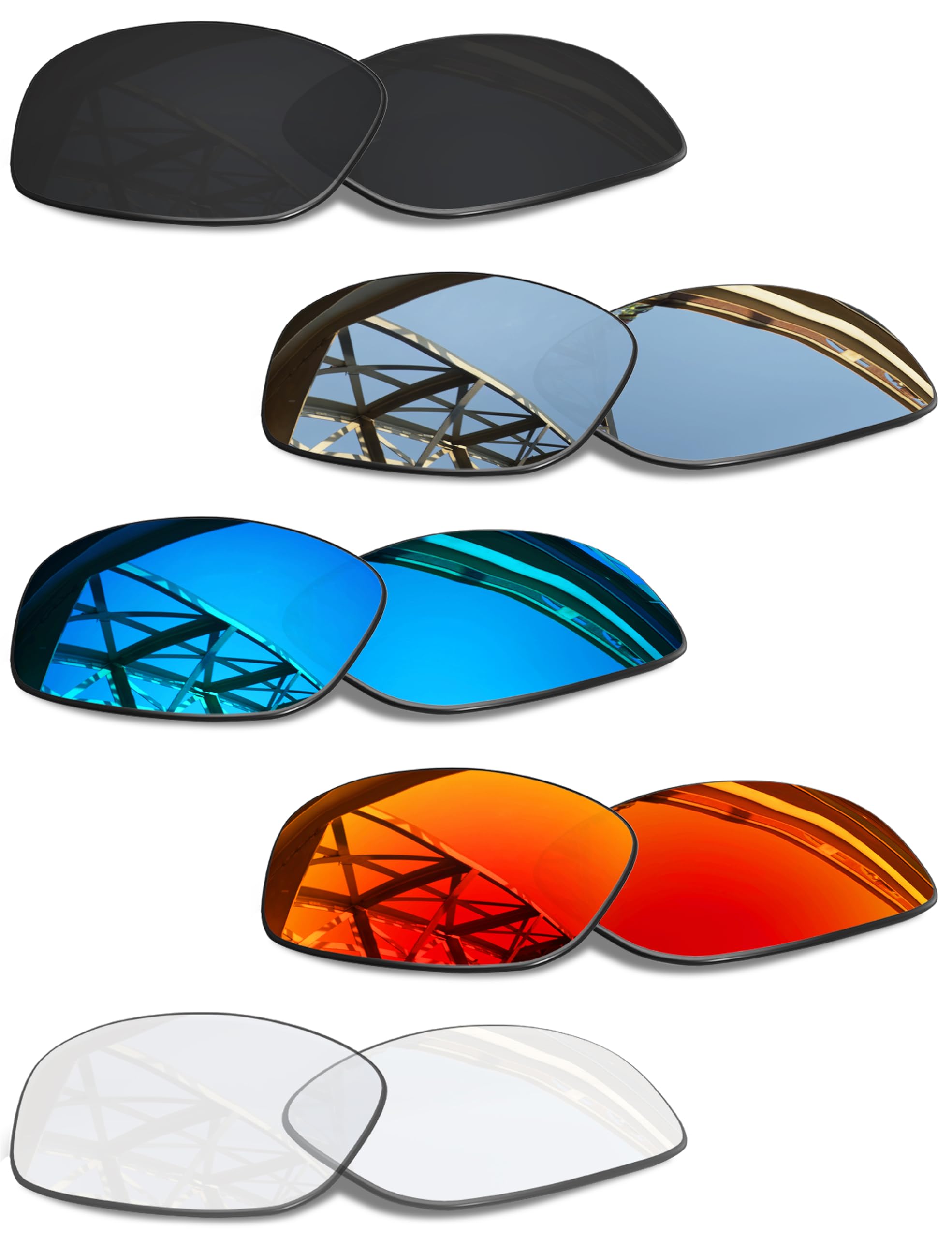 Set of 5 Men's Replacement Lenses for Oakley Turbine OO9263 Sunglass Combo Pack S01
