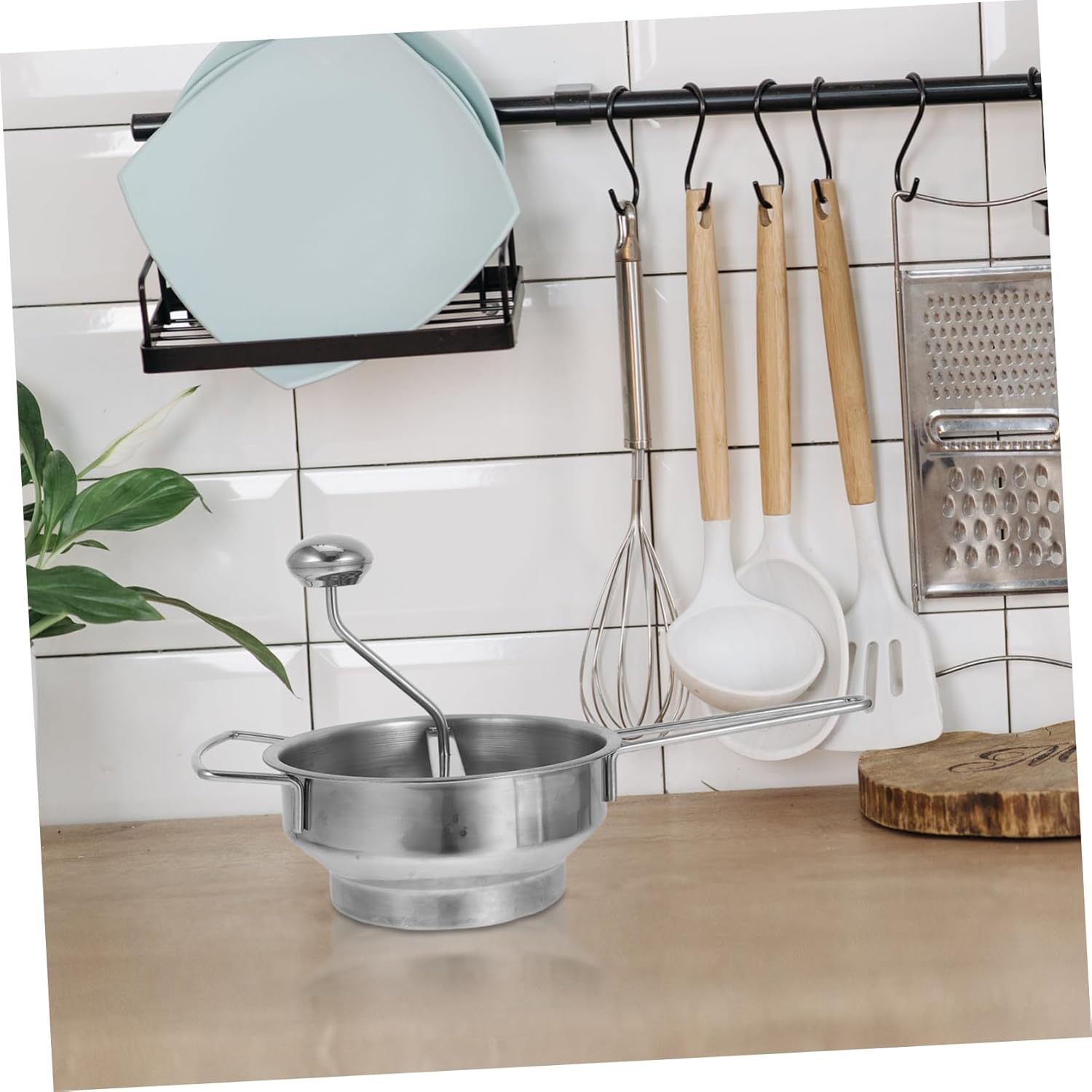 PRETYZOOM 1set Stainless Steel Potato Masher Heavy Duty Mashed Potato Masher Mashed Potatoe Food
