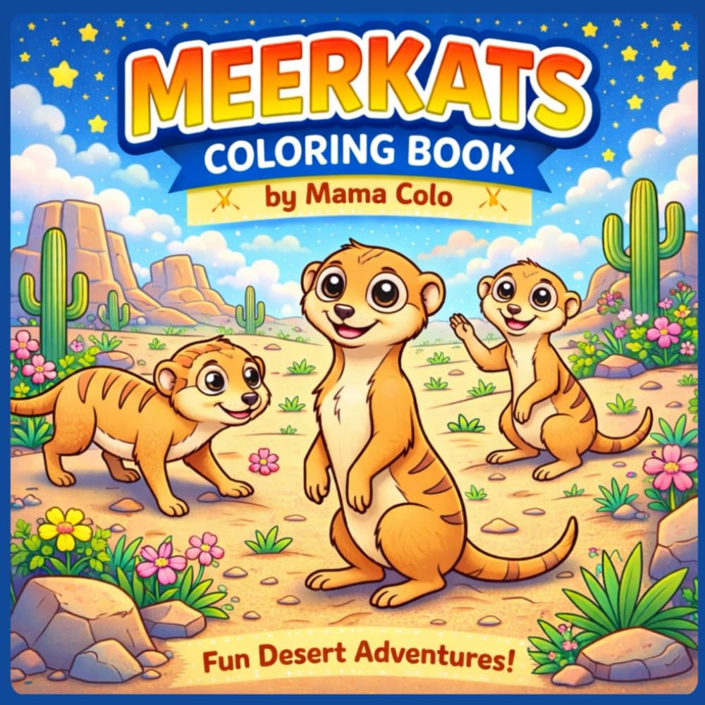 Meerkats Coloring Book: Fun Desert Adventures