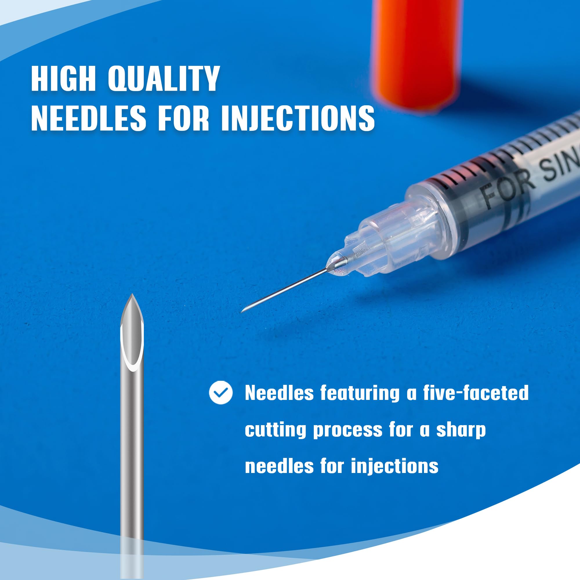 1ml/cc 32G 5/16 Inch Syringes, Lab Dispensing Syringe, Individual Wrapped, Box of 100 — Amazon image 5
