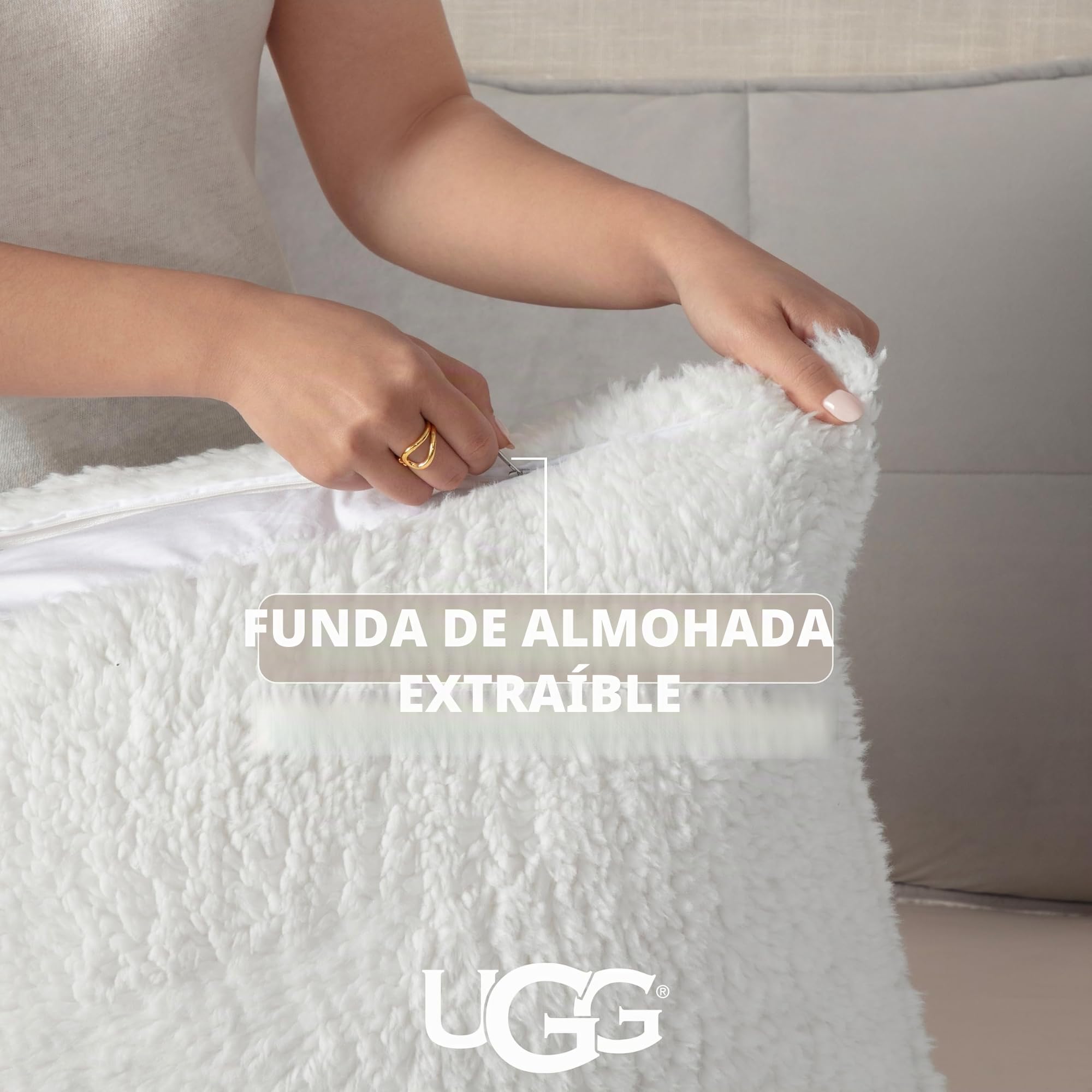 UGG - Juego de edredón Blissful - Ropa de Cama Suave y acogedora - Edredón Reversible y Fundas de Almohada - Juego de tamaño King - Detalles de Dormitorio - Sello