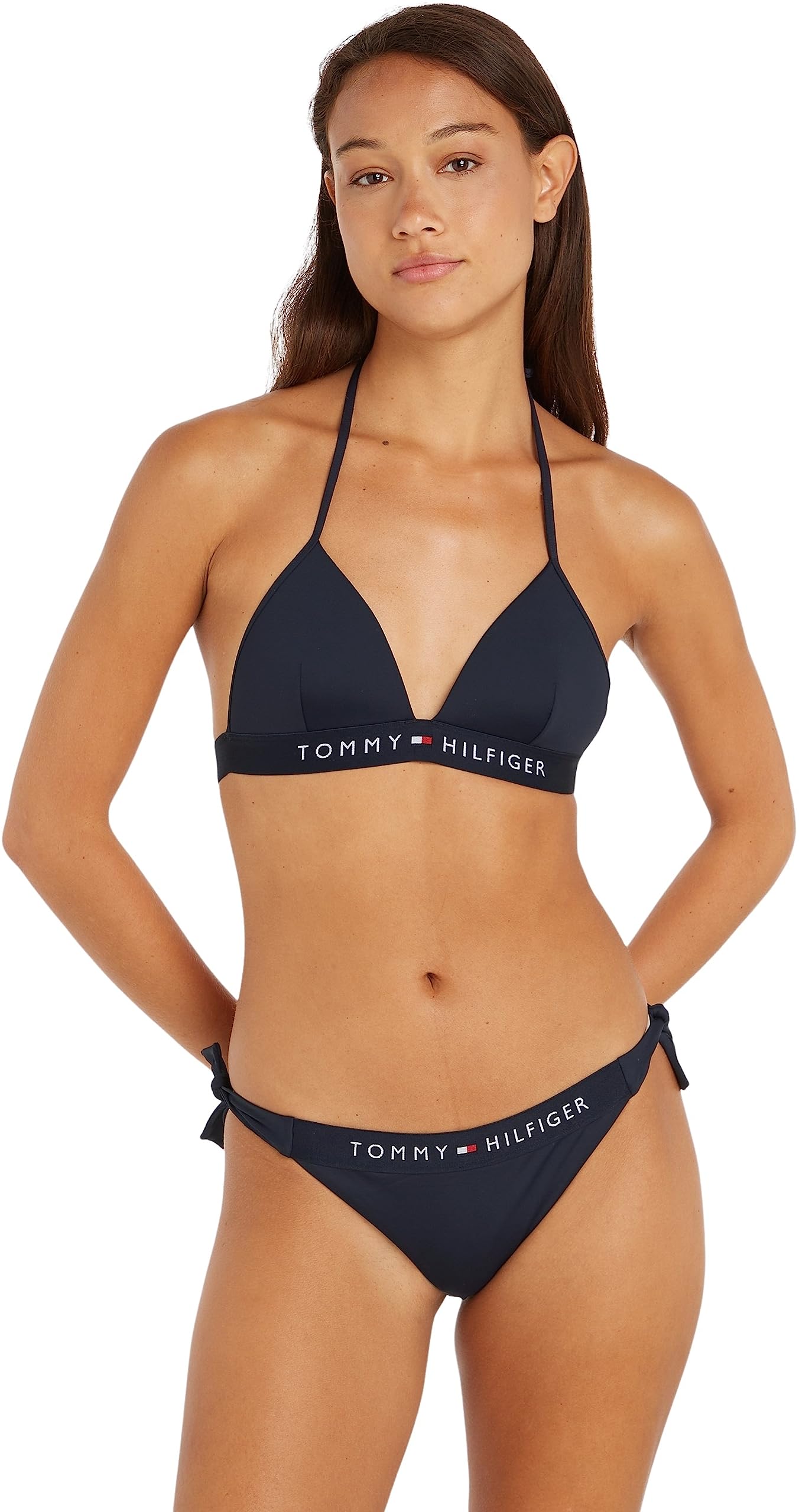Tommy Hilfiger Damen Bikinihose Seitliche Schnürung Side Tie Cheeky Bikini Sport