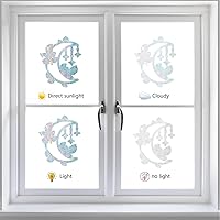 Vista 12 de GORGECRAFT 16 calcomanías de alerta de vidrio para ventana de mariposa, anticolisión, animales, arcoíris, para pájaros, pegatinas, película