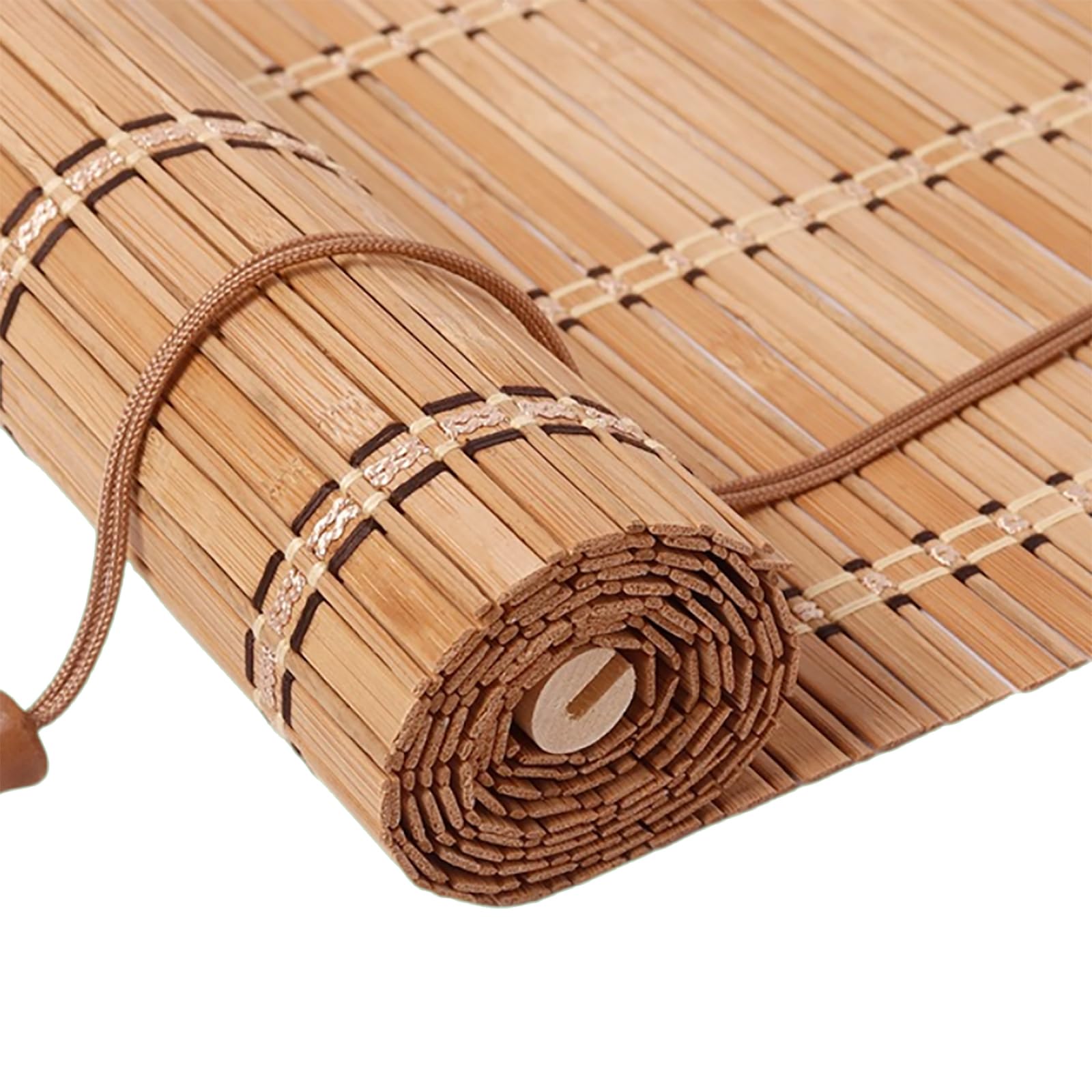 20 styles Customized Bamboo Blinds, Natural Wooden Window Decorative Curtain, Sunscreen Drape for Windows, for Partition Tea room Office Study Wall Decoration (L)