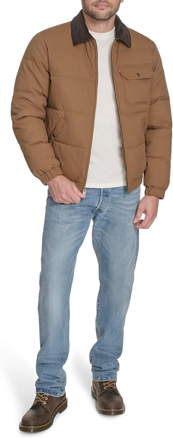Levi's Men's Quilted Depot Jacket With Sherpa Collar - Image 2