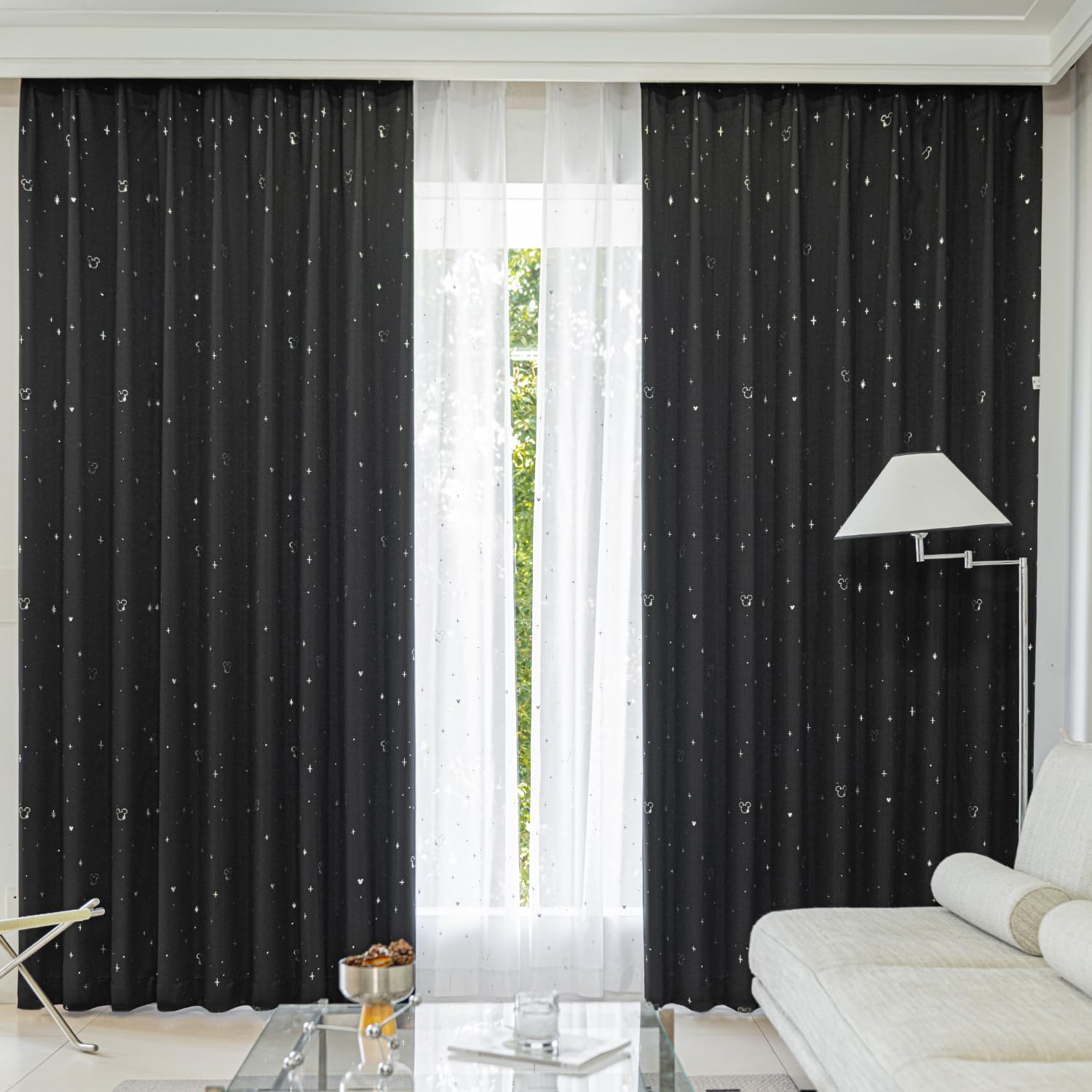 Amazon｜クモリ(Kumori) ディズニー カーテン 4枚セット ミッキー