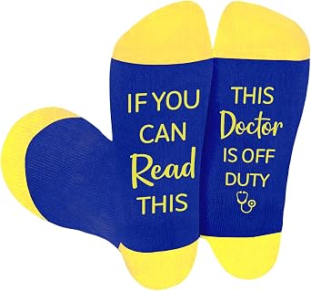 Doctor Gifts Doctors Day Appreciation Graduation Gifts for Eye Obgyn Doctor Dr Christmas Retirement Residency Match Day Medical Student Funny Novelty Socks for Women Men
