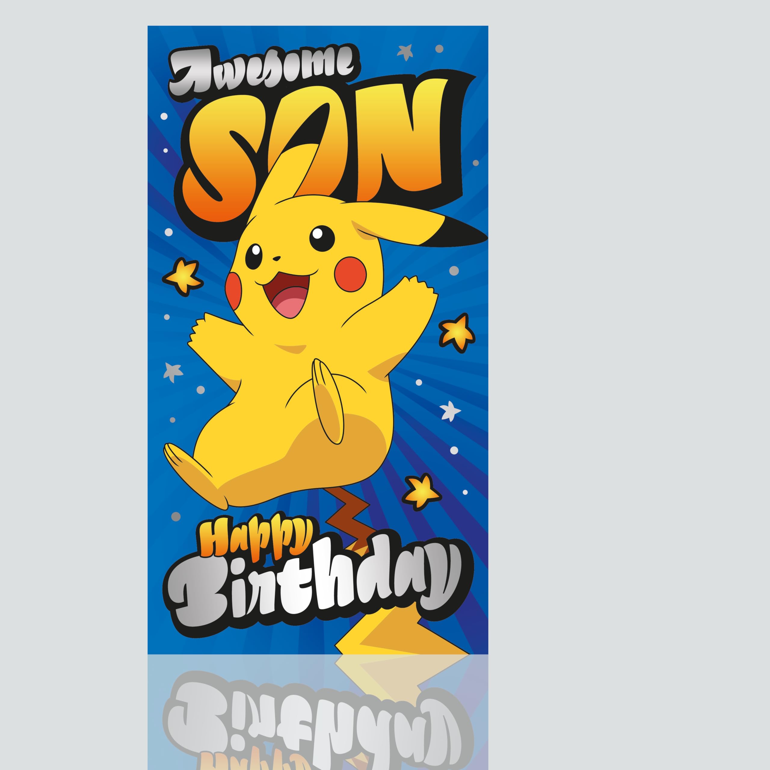 Biglietto Di Auguri Per 7° Compleanno – Tema Pokemon, Con Busta, Danilo - 3