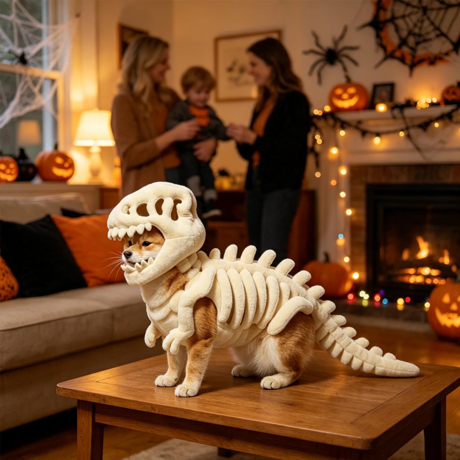Costume da dinosauro per travestimento da scheletro Hsunde