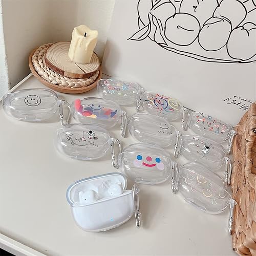 Miniatura 4 de DAYJOY Funda protectora de TPU suave y transparente con diseño de flores divertidas, compatible con auriculares Xiaomi Buds 3, funda protectora con