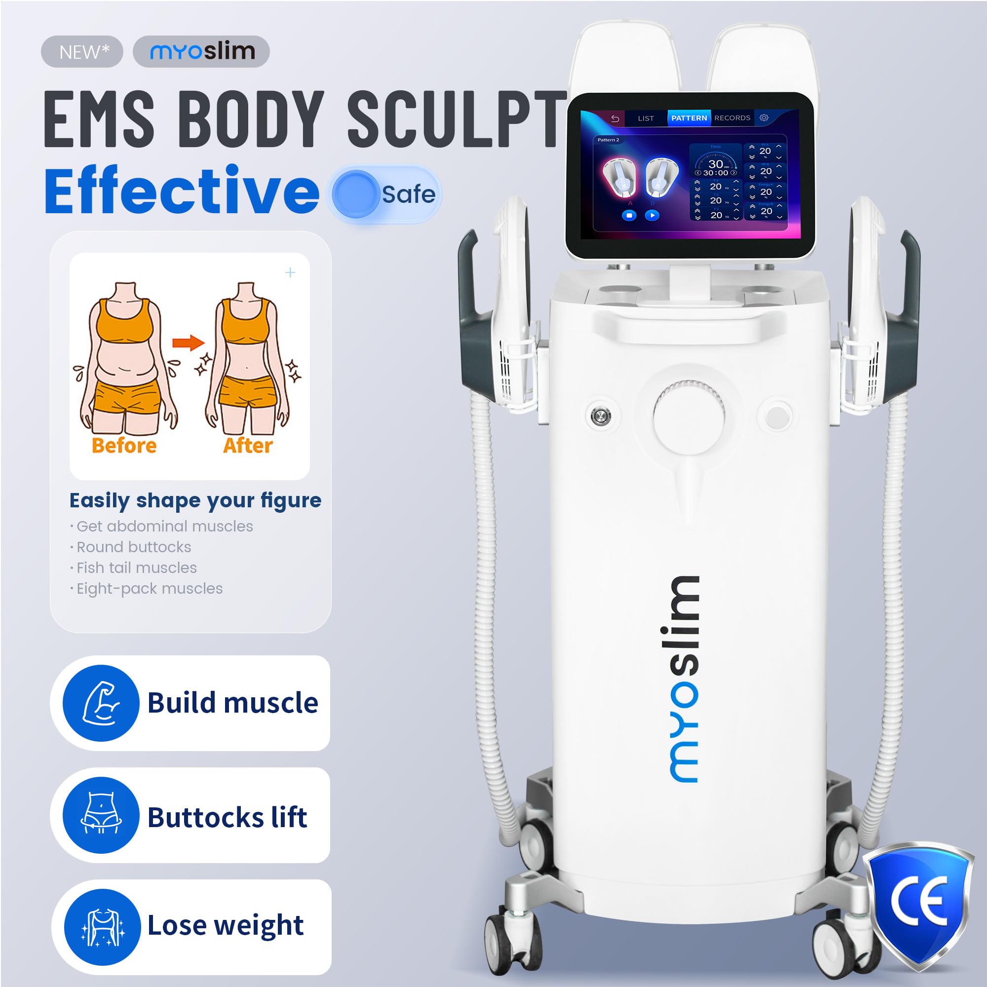 Dispositivo Profesional de Electroestimulación Muscular (EMS)