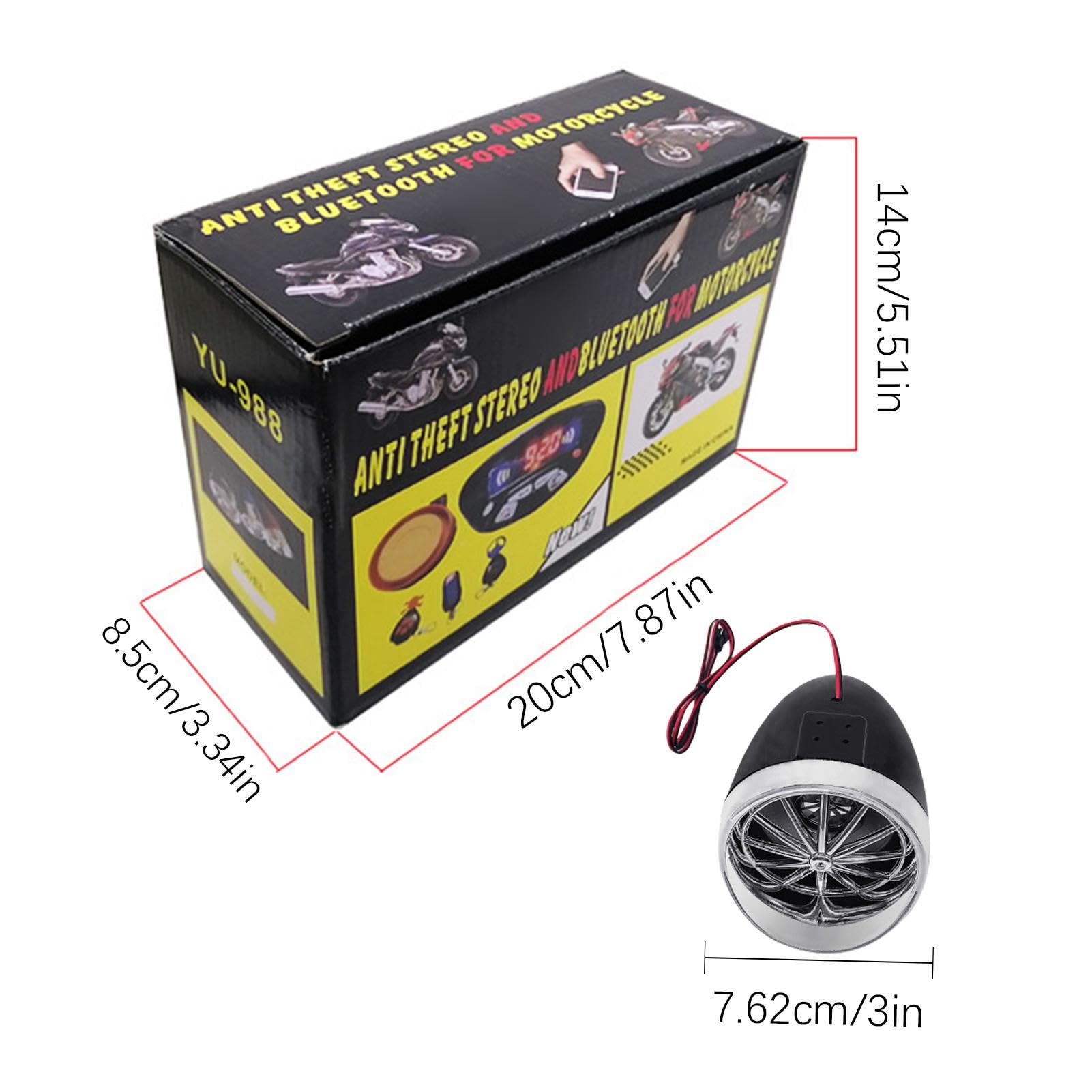 Zankie Altavoces estéreo para Motocicletas,Altavoces para Motocicletas