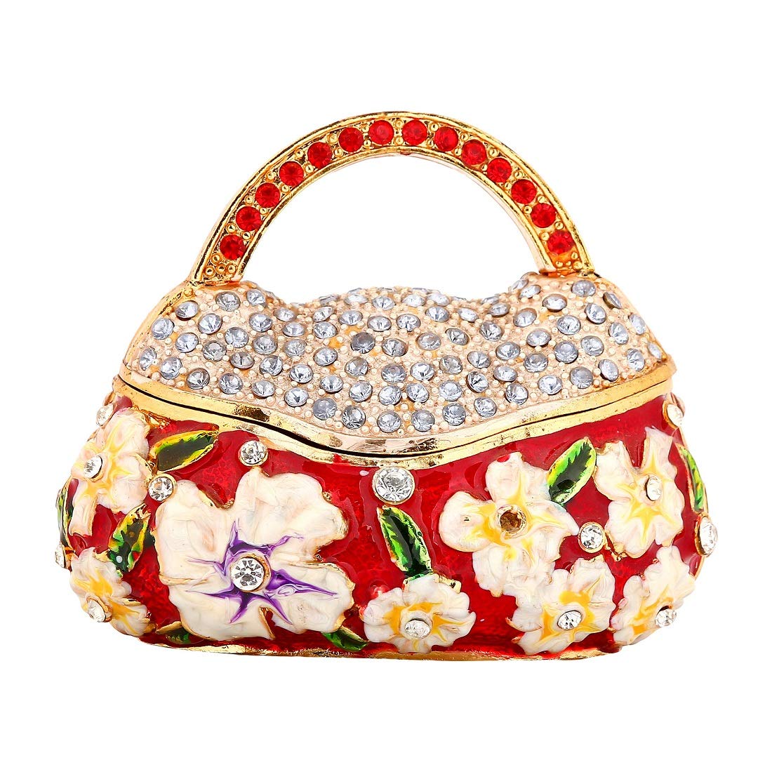 White Metal Purse Gold Plated With Stone Decoration-image-41