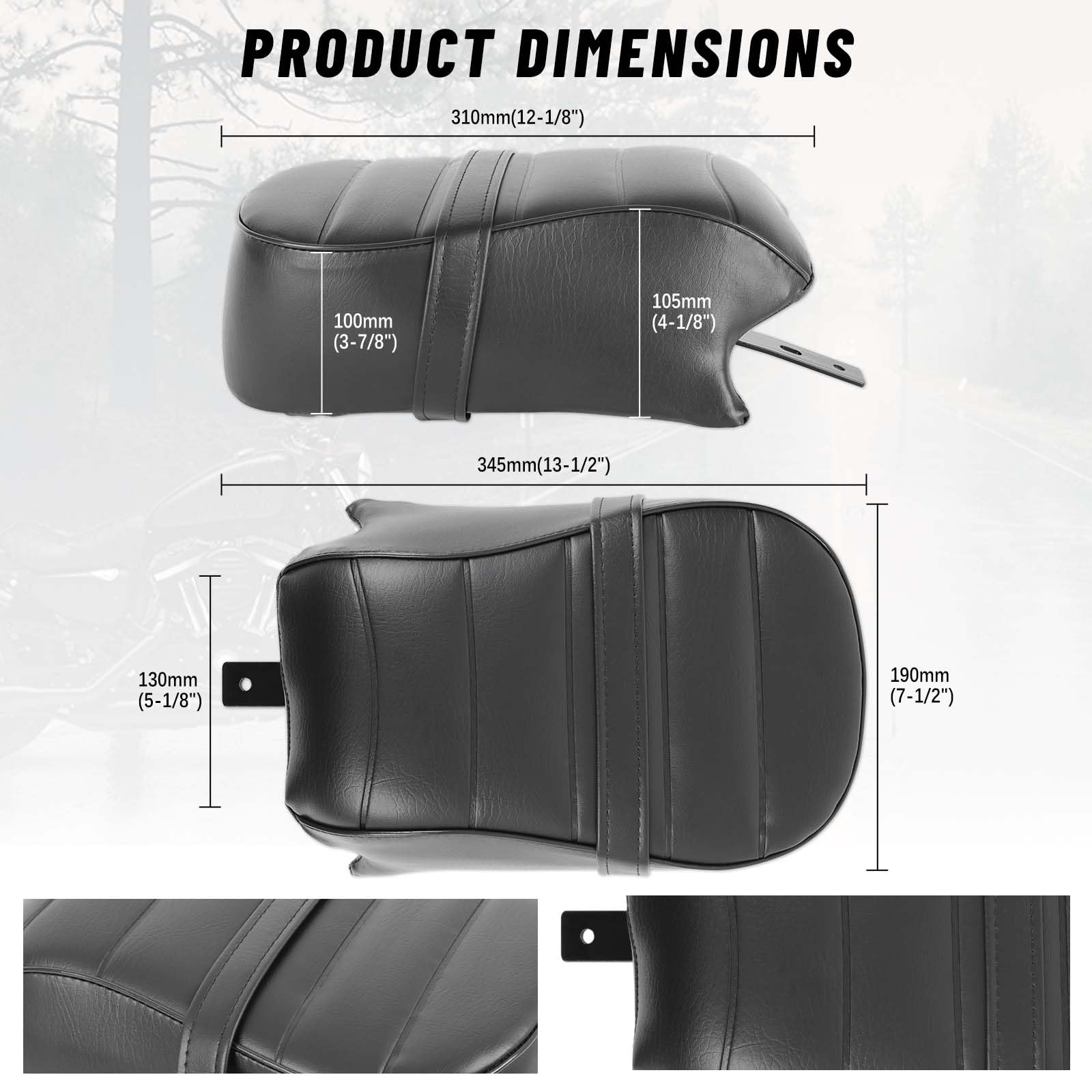 DREAMIZER Sedile Passeggero per Moto Compatibile con Harley Davidson Sportster Iron 883 XL883N 2016-2022