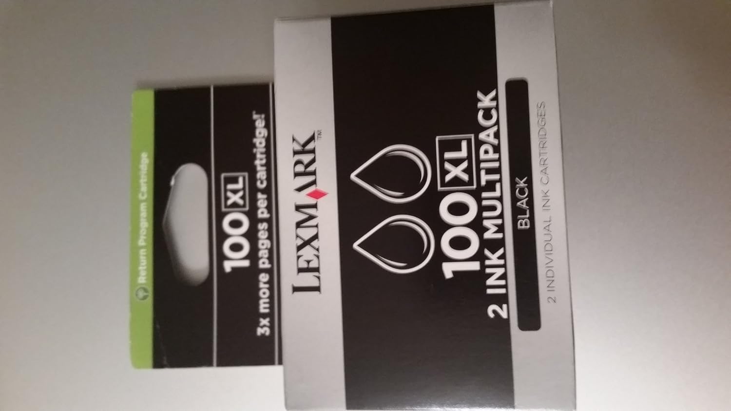 Lexmark 14N0683 (100XL) High-Yield Ink Cartridge 2/Pk, Black-in Retail Packaging