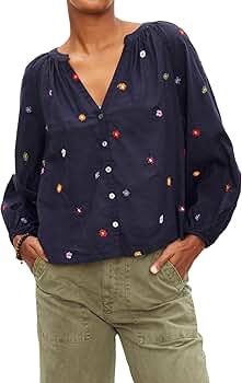 トップス AMERI UND VELOUR EMBROIDERY BLOUSE Ameri（アメリ）の「UND VELOUR EMBROIDERY BLOUSE（シャツ