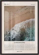 Gerringong Australian Coastal Town Wall Art Print – Aerial Beach Photography Poster for Modern Living Room Decor and Coastal Home Style