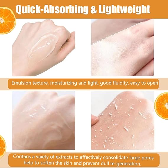 Orange Exfoliating Gel - Gentle Face & Body Scrub - Peel Old Horniness, Skin Brightening - Hydrates & Smooths Natural Skin Scrub For Blemish-Prone Skin - Easy to Absorbed