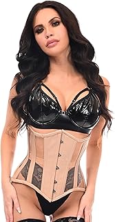 Patent Vinyl PVC Boned Underbust Corset Top. Lingerie, Bustier, and Plus Size. Cincher with Busk and Lacing