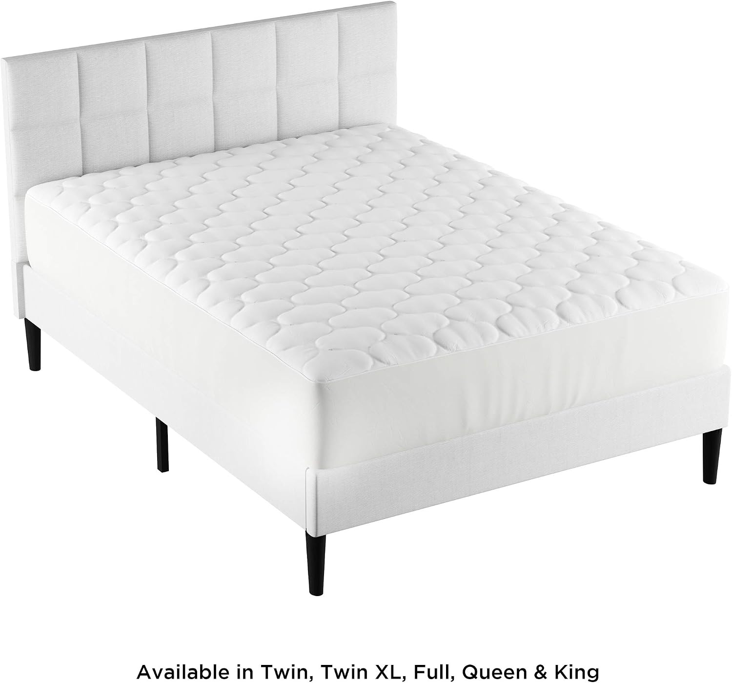 Home Lavish Mattress Cover-Made from Hypo-Allergenic Bamboo Fiber Rayon Skirted Bed Protector, Breathable Pad with Fitted No Slip Corners (Queen)