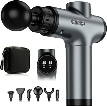 Massage Gun, Deep Tissue Percussion Massager 30 Speeds for Pain Relief