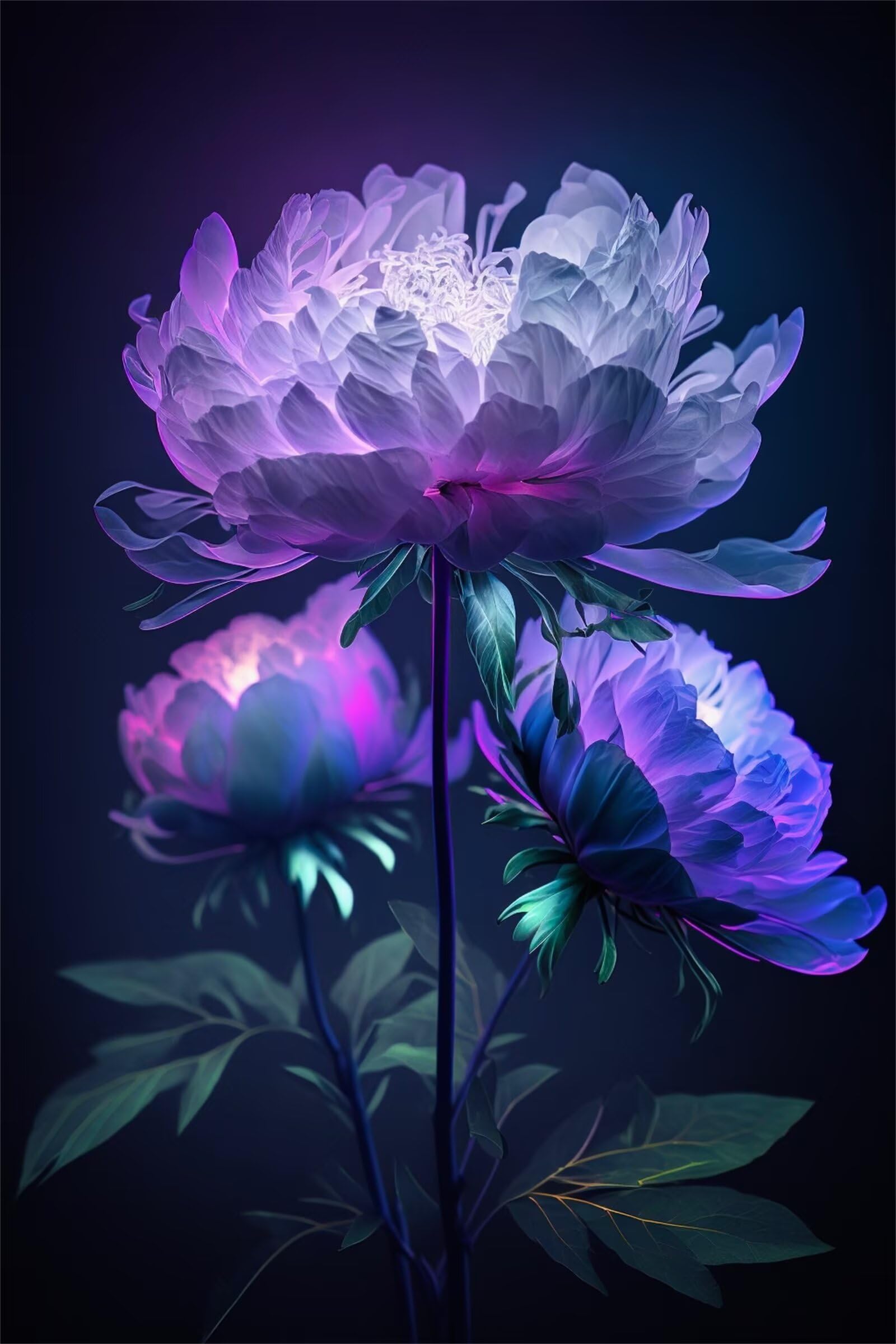 Puzzle dla dorosłych, 700 elementów, Peony Purple Artwork Puzzle 52 x 38 cm, kolorowe puzzle "zrób to sam" do dekoracji domu, rodzinne puzzle dla początkujących i dzieci