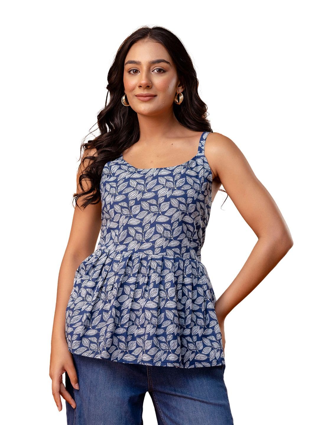 feranoid Strappy Peplum Top – Flattering Fit, All-Day Comfort, Sizes(XS–XXL)-picture-10